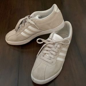 Adidas tan suede sneakers